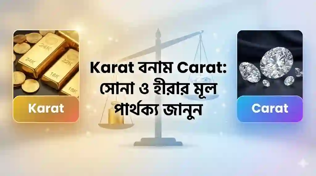 Karat বনাম Carat: সোনা ও হীরার মূল পার্থক্য জানুন